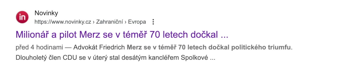 Novinky.cz Fake Merz