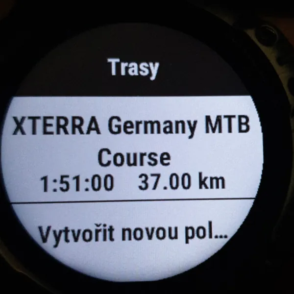 Seznam tras v hodinkách garmin fenix