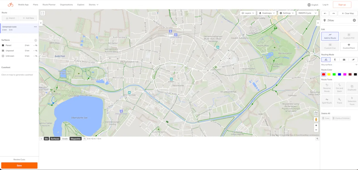 Plánovač MTB tras ROUTEWITHGPS.COM